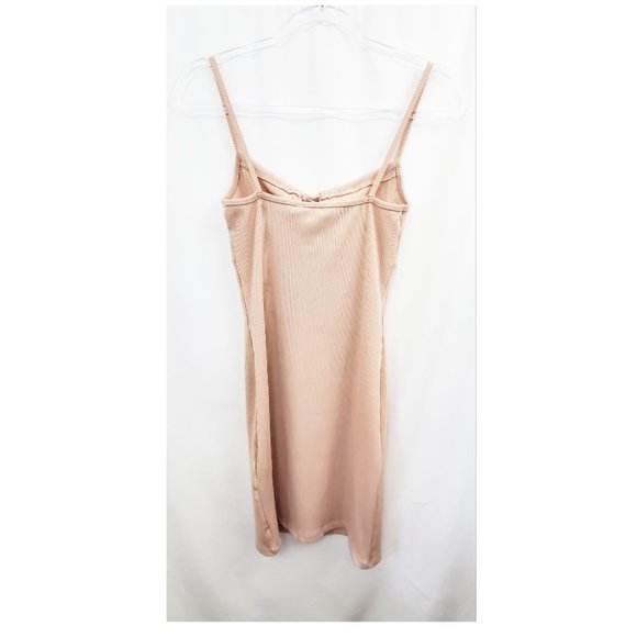 NASTY GAL 90s Ribbed Peach Bodycon Mini Dress NWT - Picture 5 of 5